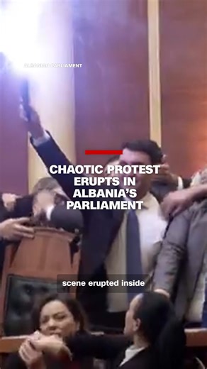 CNN on Instagram: "A protest erupted inside the Albanian parliament as opposition lawmakers scuffled over corruption allegations against the Deputy Prime Minister Belinda Balluku, who has called the accusations "mudslinging, insinuations, half-truths and lies.""