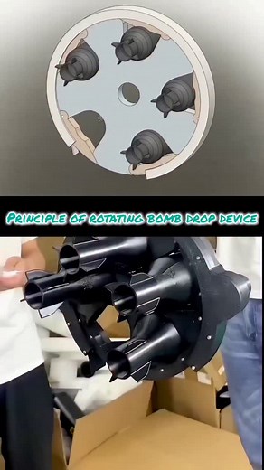 Principle of rotating bomb drop device | Solid Works Design | 3D Animation #conveyorsystems #solidworks_design #solidworks #3d #mechanicalengineering #technology #engineering #work #viralreels #instagram | Action King