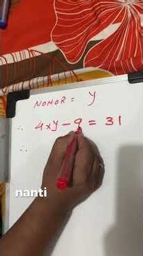 Algebra Word Problem Example | Math Calculation + Mental Math + #Shorts