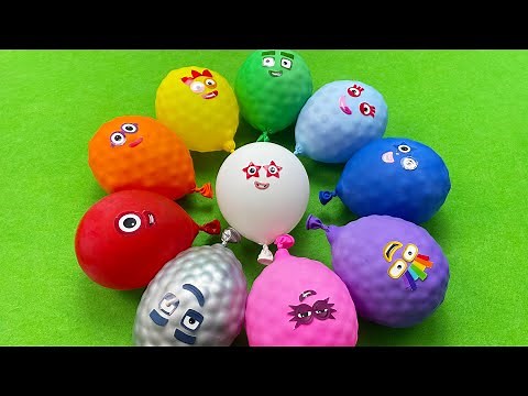 Numberblocks - Relaxing Orbeez With Balloons Colorful | Satisfying Video Orbeez