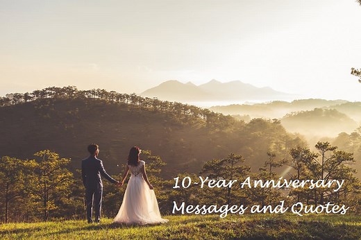 Unique 10-Year Wedding Anniversary Messages and Texts