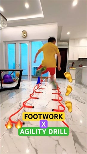 AGILITY CIRCUIT 🦶 FOOTWORK 💫 RUN FASTER #shorts #speedandagility #exercise