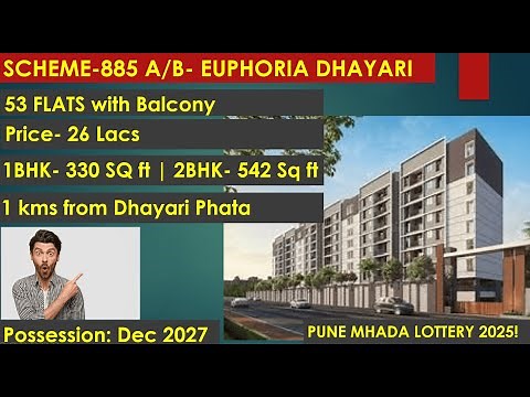 EUPHORIA DHAYARI Scheme 885 A/B | Mhada Pune lottery 2025 #mhadalottery #pune #dhayari
