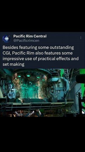 Pacific Rim behind the scenes! With Guillermo Del Toro's vision, and the production crew's talent, they put together some impressive sets and made some awesome looking practical effects! And that's why I love Pacific Rim, because everything in it was made with passion! Now I want to see a full size Kaiju prop! #Pacificrim #Legendary #fyp #movie