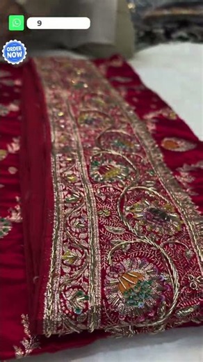 ARNG-4769 "The Vermillion Red" Premium Banarasi Silk Saree||Silk|Golden Zari|Zardozi|Sequins|Cutdana