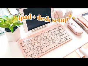 A Day in my Life✨ Pink Logitech K380 + Pink Keyboard + Mouse Review ✨ iPad + Desk Tour ✨