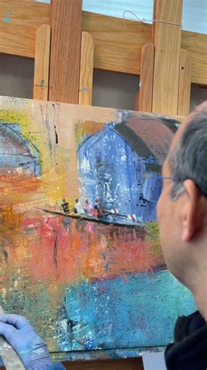 Layer by layer: My painting process-22#painting #contemporary #abstract-art#artist#rowing-race