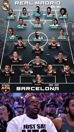 Barcelona 2014/15 vs Real Madrid 2016/17 UCL Winners XI ⚔️