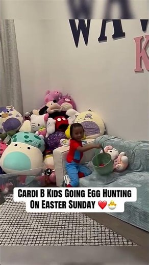 Cardi b kinds going egg hunting on Easter Sunday 🐣🥰 #cardib #fyp