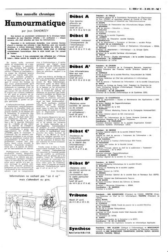 01 Informatique Hebdo Avr 1971 Weekly issue# 148 | IBM, Honeywell-Bull, Siemens