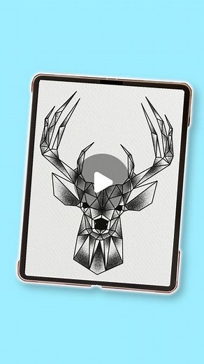 Siakula | Procreate Courses and Brushes on Instagram: "Let’s have some fun and create an ink and stipple low poly deer design in Procreate! New video is now on my YouTube channel :) . Learn more digital art in Porcreate with my step by step tutorials and get more than a 100 Procreate brushes - join my Patreon ❤️ . Follow @siakulaart art for more easy Procreate tutorials and digital art content. . Drawing with @procreate app on iPad Pro 12.9” with Apple Pencil . #Procreate #digitalartwork #procre