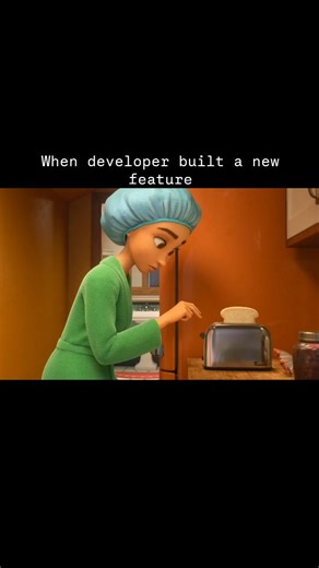 Developer Weirdness | IT humor on Instagram: "When developer built a new feature | Don't miss a thing! Follow now! | | | | #programminghumor #programmingmemes #developerlife #devlife"