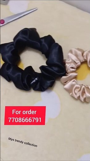 "DIY Scrunchie Making | Easy Scrunchie Tutorial with Elastic | Handmade Hair Accessories #handmades