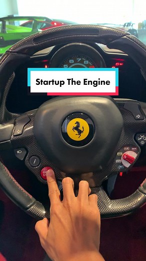 Starting up a Ferrari 458 Italia Engine