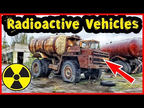 Chernobyl Vehicle Graveyard. How an Abandoned Vehicles Looks Like in Chernobyl. Exclusion Zone