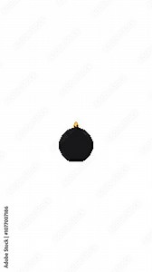 Bomb Exploding Pixel Art Animation on White Background. Vertical video of pixelated explosion. Retro Military Animation, Ideal for Video Game Projects and Nostalgic Pixel Art Fans