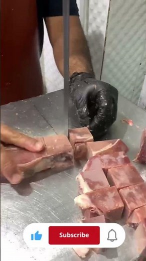 Satisfying Beef Cutting with Bandsaw | Butcher Skills in Action