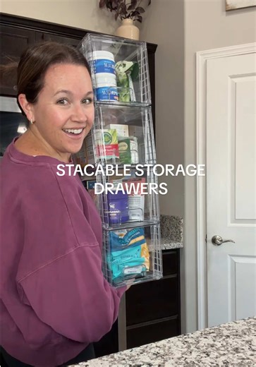 These stackable acrylic storage drawers are finally back on sale and perfect for organizing supplements, skincare, or anything taking over your cabinets. If you’ve been waiting to grab them… now’s the time. #homeorganization #stackablestorage #acrylicdrawers