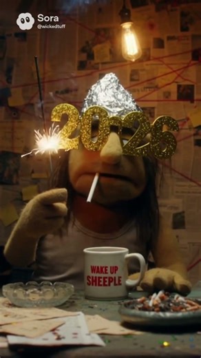 New Year’s Eve Crowds Have a Secret 🎆 #crackpotcarl #shorts #funnyshorts #newyear #comedy #puppet