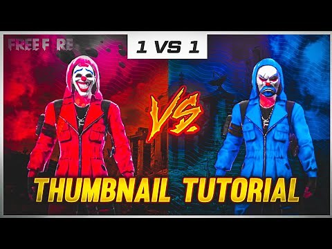 How To Make Awesome Free Fire 1VS1 Thumbnail for YouTube Videos | Free Fire Thumbnail Tutorial🔥