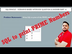 SQL Interview Questions and answers Part 16 | How to print Prime Numbers in SQL Server