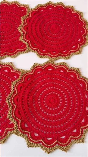 Sousplat glamour luxo em crochê