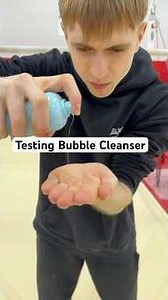 Testing Bubble Cleanser for grip 👀 #gymnast