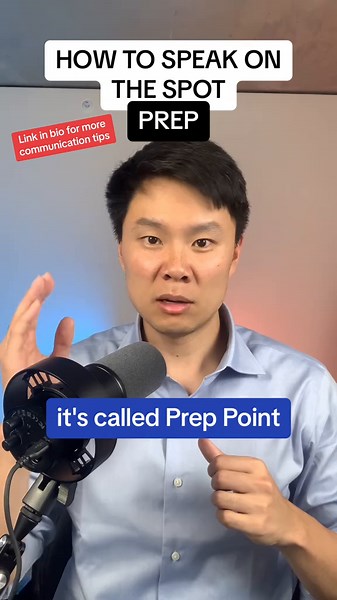 How to speak on the spot at work — use the PREP framework #impromptu #communicationtips #nervous #speakingtips