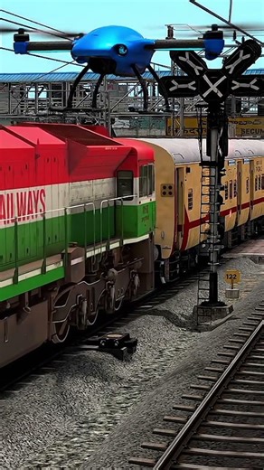 train simulator-WDG-4D_LOCOMOTIVE_COUPLING_ICF_UTKRISH_COACH_TRAIN_GAME#train #traingame #game#viral