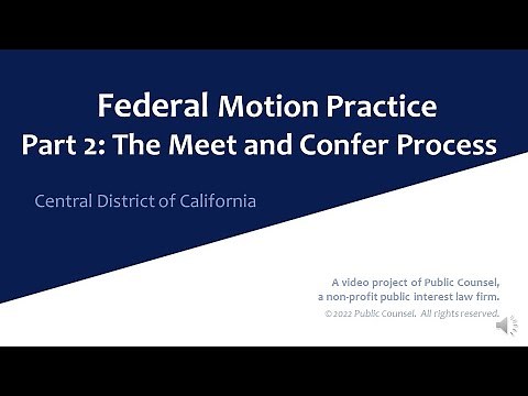 Federal Motion Practice Part 2: The Meet and Confer Process