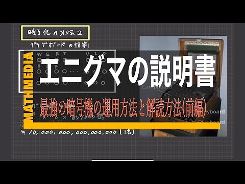 [数学] エニグマの説明書 ~ドイツ軍最強の暗号機の運用方法と解読方法 (前編)[雑学]