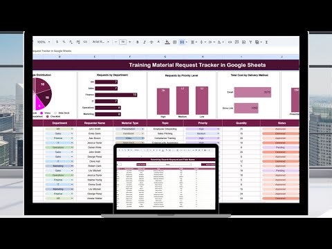 Training Material Request Tracker in Google Sheets