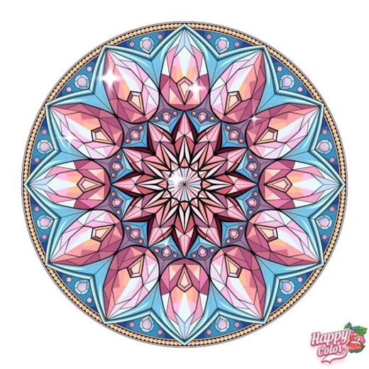 Colour with me a Mandala in Happy Color App