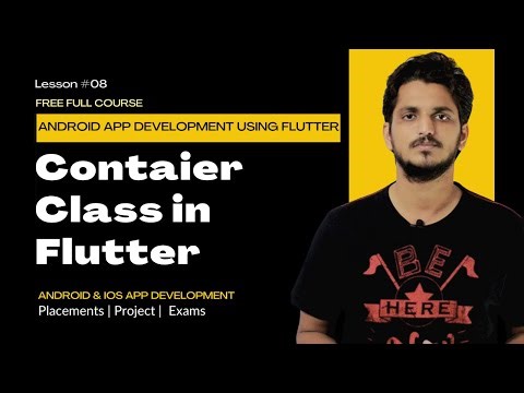 Container Class in Flutter || Lesson 8 || Flutter ||