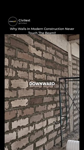 civilext on Instagram: "Ever Wonder Why Your Walls Don’t Crack Despite Heavy Slabs Above? Leaving A Tiny Gap Between Walls And Slabs Or Beams Protects Against Cracking. It Prevents Load Transfer From The Slab To The Wall And Allows For Slight Bending Of Concrete Under Weight. Without This Gap, Aerated Concrete Walls Could Easily Crack From Furniture, Finishes, Or Glazing Loads. Every Project Uses A Carefully Calculated Expansion Joint, Bigger For Taller Buildings, Sometimes Up To 30-40 Mm In Hig