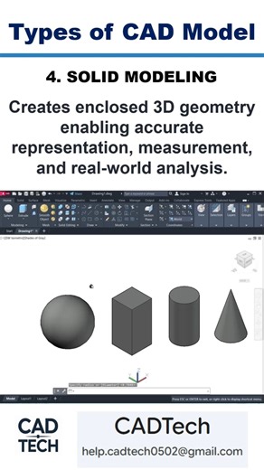 Solid Modelling | Types of CAD Model #cadtech #solidmodeling #3dmodeling
