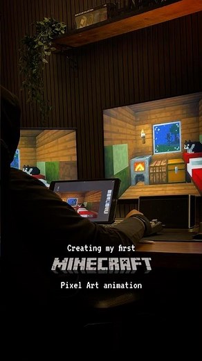 My first Minecraft Pixel Art animation - Full Video Out Tomorrow
