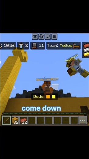 Bedwar in Minecraft fight moment part 1 #minecraft #dream #manhunt #shorts