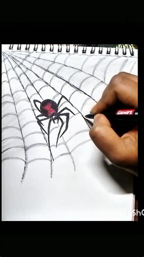 Amazing Spider Drawing 🕷️ | Satisfying Art Process 🎨 #painting #art #artist #shortvideo #viral#short