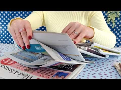 ASMR Newspaper Happy Hour • Page Turning • No Talking