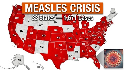 Measles emergency affects 33 states in the US — 1,671 people infected as experts warn of escalation