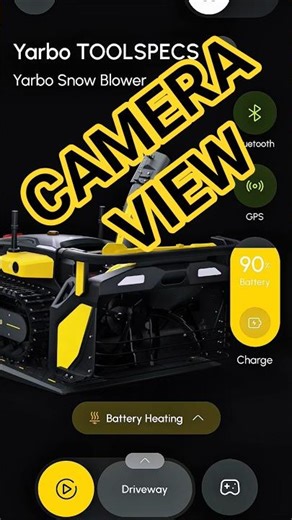 Yarbo Snowblower in Action: Remote Camera's View