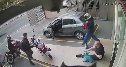 Watch Robbers On Two Motorcycles Try To Rob Another Biker And An Off-Duty Military Officer (1) | Streamable