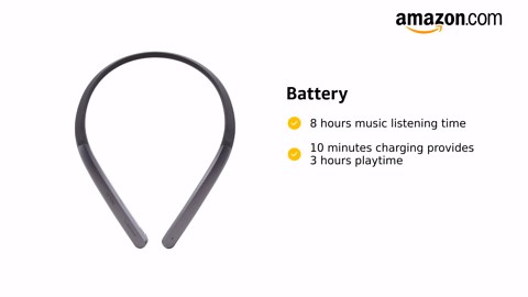 LG TONE Flex HBS-XL7 Bluetooth Wireless Stereo Headset - Black (Renewed)