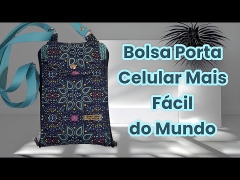 The World's Easiest Cell Phone Pouch 4 Pockets Sewing for Beginners DIY