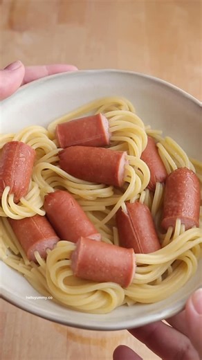 hello, Yummy on Instagram: "Hot Dog Spaghetti is a cute and fun food idea kids love! 🌭🍝 #kidsfood #kidsfoodideas"