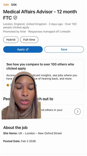 Apply via the GSK website or LinkedIn! #pharmacytiktok #pharma #graduatejobs #medtok #biomed