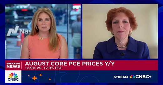 Former Cleveland Fed President Mester on August PCE data: This isn't really good news for the Fed