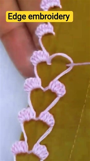 very easy edge embroidery stitches tutorial #embroidery #hack #stitches