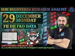 FII DII F&O DATA | Nifty Banknifty Prediction for Tomorrow Monday 29th December 2025 | Amit Dhamija